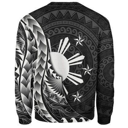 Philippines Filipinos Custom Personalised Sweatshirt Filipinos Sun Tribal Patterns Style