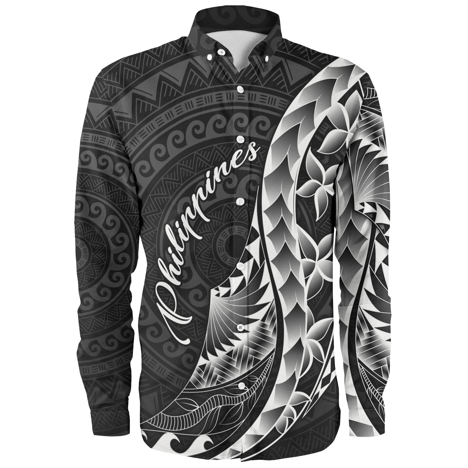 Philippines Filipinos Custom Personalised Long Sleeve Shirt Filipinos Sun Tribal Patterns Style