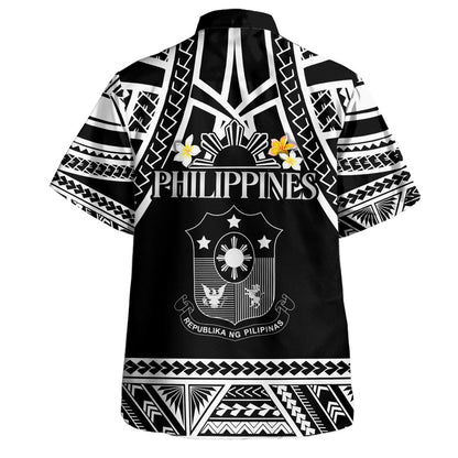 Philippines Filipinos Custom Personalised Hawaiian Shirt Filipinos Plumeria Flowers Mix Tribal Patterns