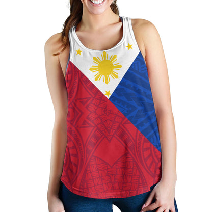 Philippines Filipinos Women Tank Flag Style