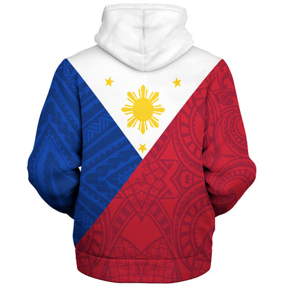 Philippines Filipinos Sherpa Hoodie Flag Style