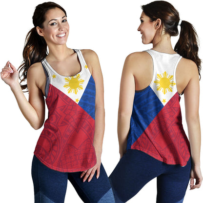 Philippines Filipinos Women Tank Flag Style
