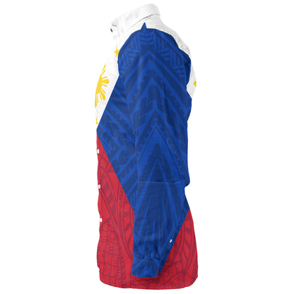 Philippines Filipinos Long Sleeve Shirt Flag Style