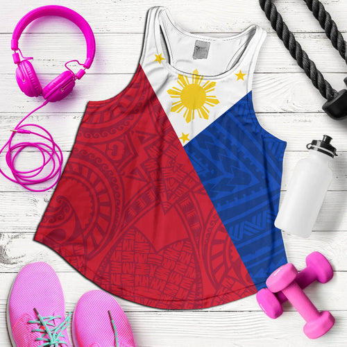 Philippines Filipinos Women Tank Flag Style