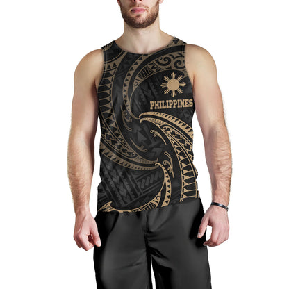 Philippines Filipinos Tank Top Gold Tribal Wave