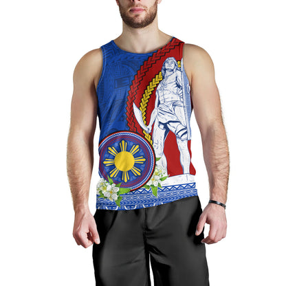 Philippines Filipinos Tank Top Lapu Lapu King Jasmine Flowers Curve Design