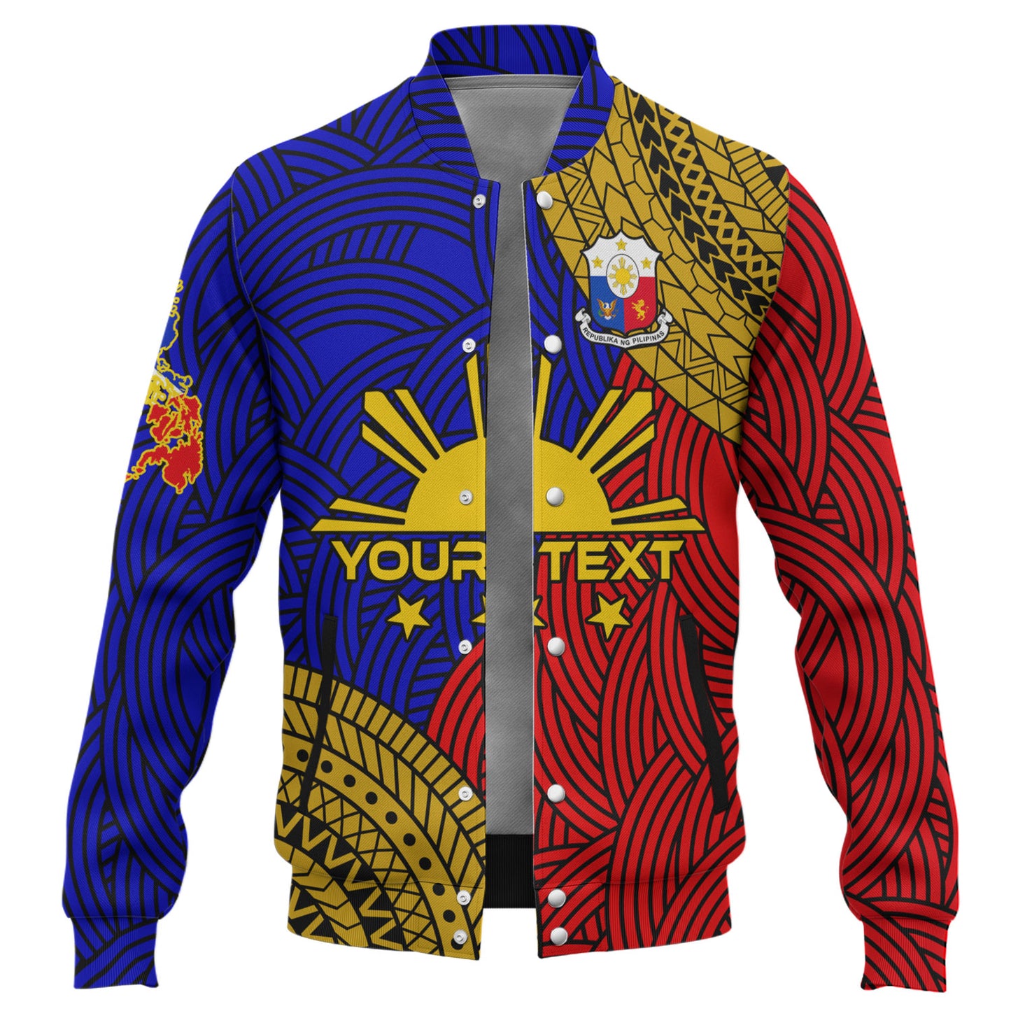 Philippines Filipinos Custom Personalised Baseball Jacket Philippines Pride