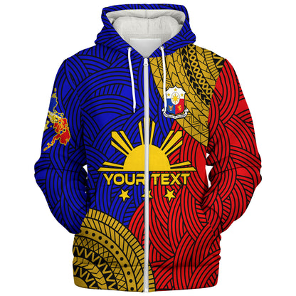 Philippines Filipinos Custom Personalised Sherpa Hoodie Philippines Pride