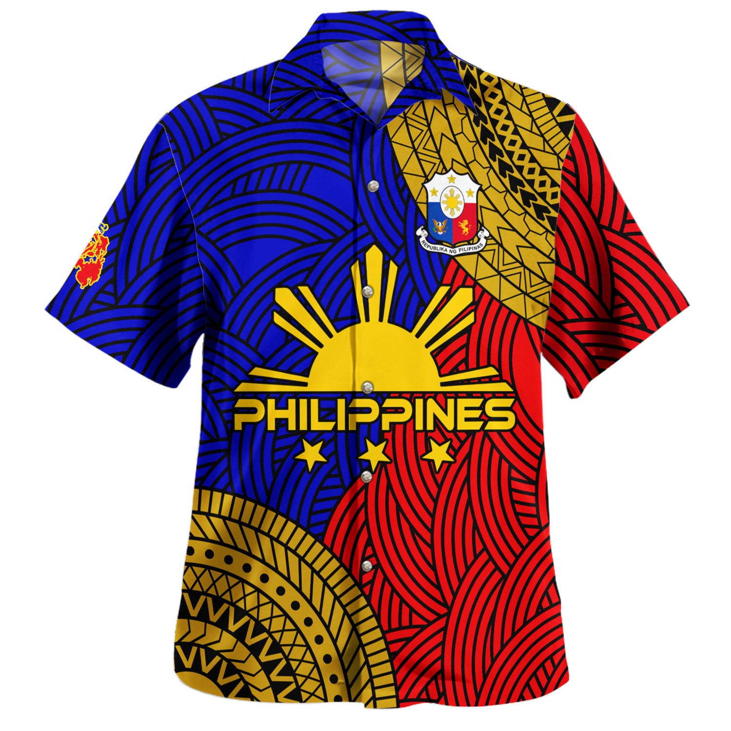 Philippines Filipinos Custom Personalised Hawaiian Shirt Philippines Pride