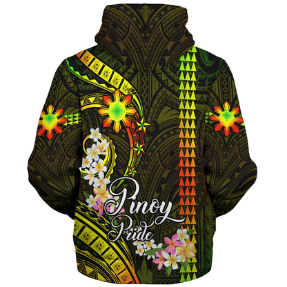 Philippines Filipinos Sherpa Hoodie Pinoy Pride Tribal Patterns Curve Style