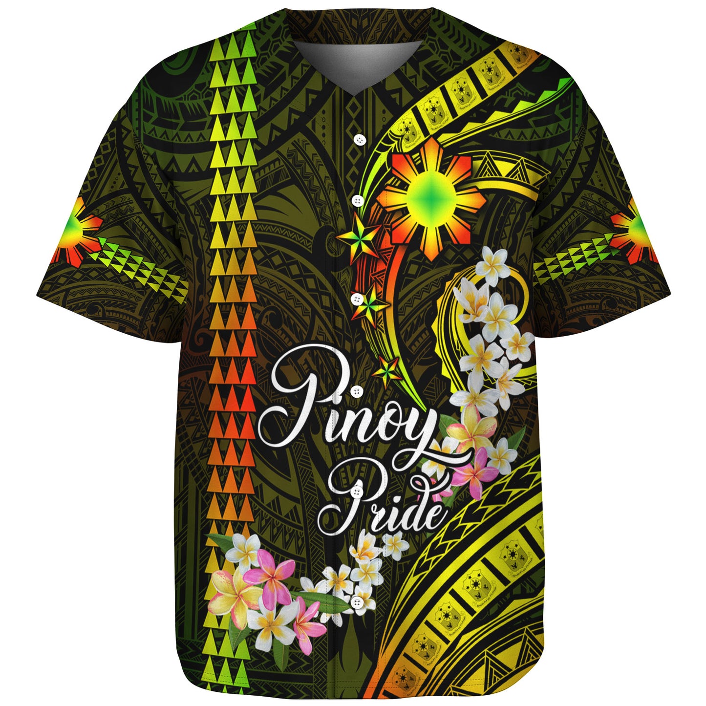 Philippines Filipinos Baseball Shirt Pinoy Pride Tribal Patterns Curve Style