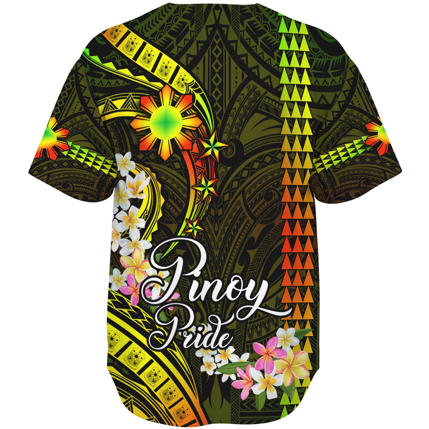 Philippines Filipinos Baseball Shirt Pinoy Pride Tribal Patterns Curve Style