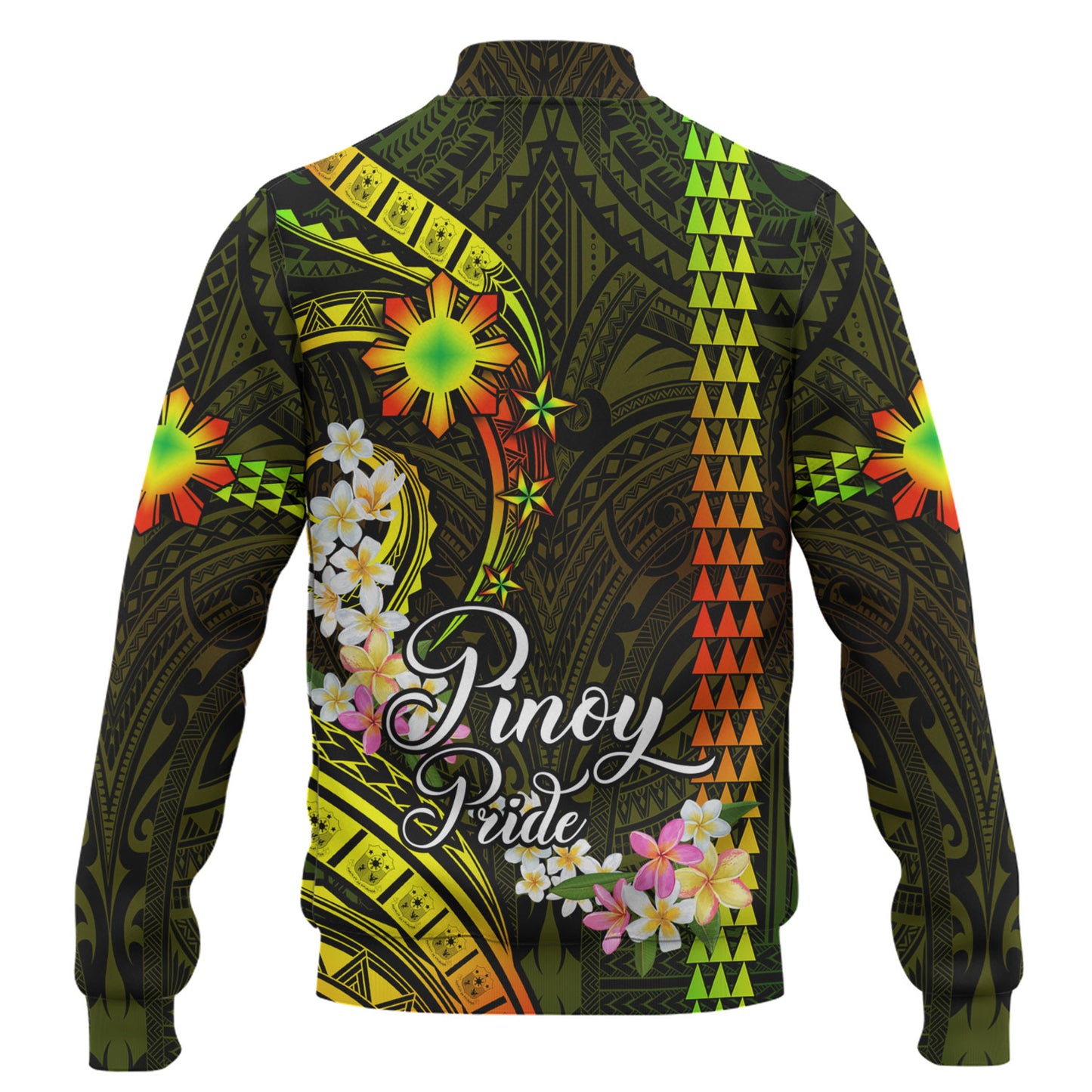 Philippines Filipinos Baseball Jacket Pinoy Pride Tribal Patterns Curve Style