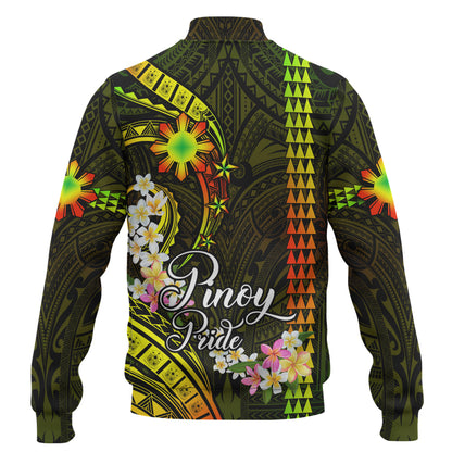 Philippines Filipinos Baseball Jacket Pinoy Pride Tribal Patterns Curve Style