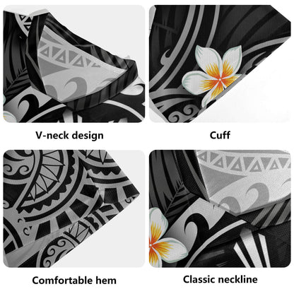 Philippines Filipinos Rugby Jersey Plumeria Flowers Tribal Motif Style