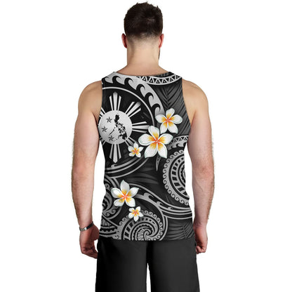 Philippines Filipinos Tank Top Plumeria Flowers Tribal Motif Style