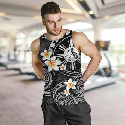 Philippines Filipinos Tank Top Plumeria Flowers Tribal Motif Style
