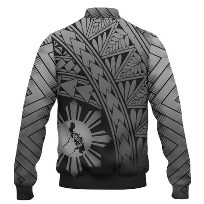 Philippines Filipinos Custom Personalised Baseball Jacket Plumeria Tattoo Tribal