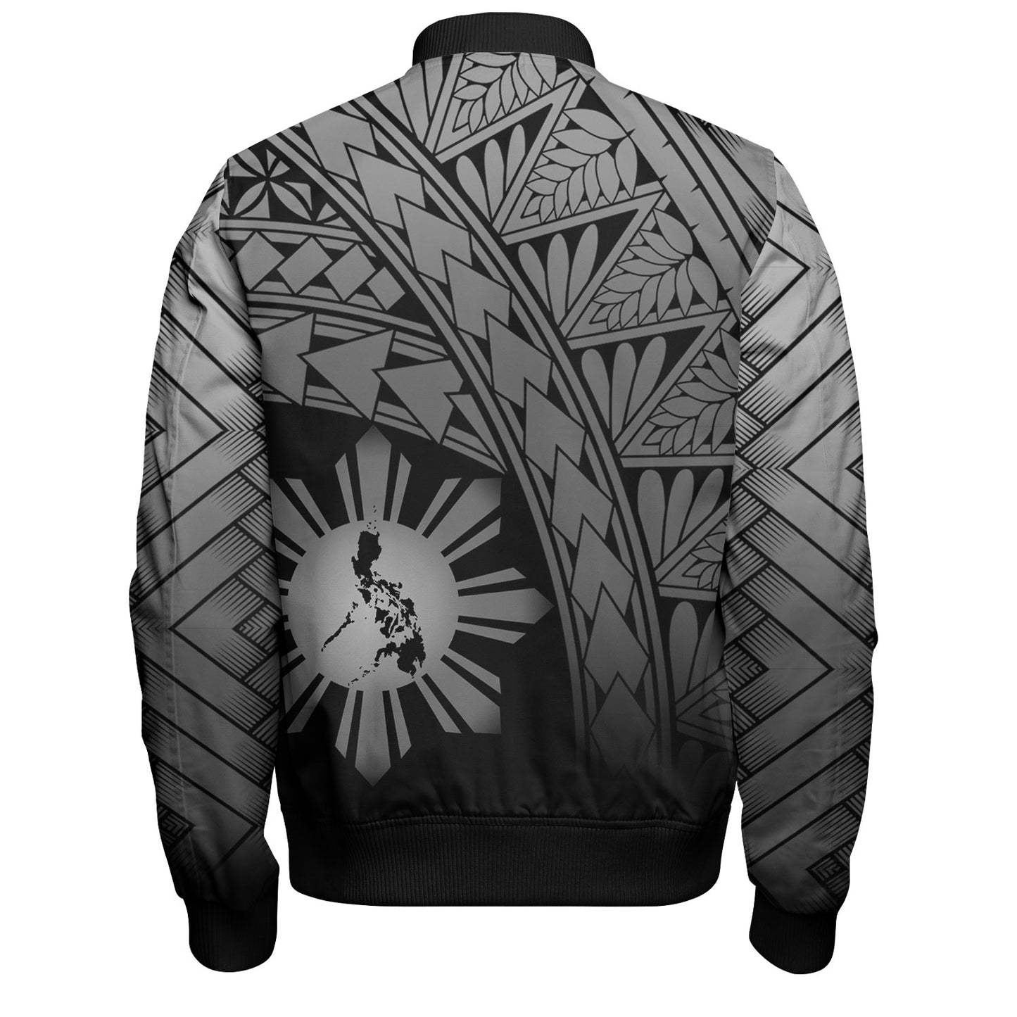 Philippines Filipinos Custom Personalised Bomber Jacket Plumeria Tattoo Tribal