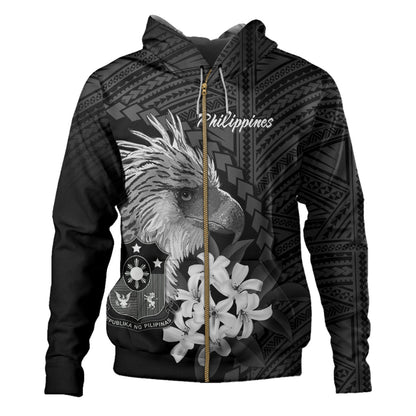Philippines Filipinos Custom Personalised Hoodie Sampaguita Jasmine Philippines Eagle Tattoo Tribal