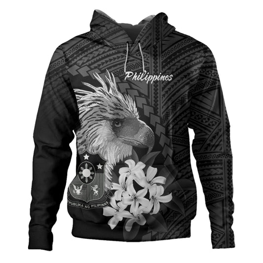 Philippines Filipinos Custom Personalised Hoodie Sampaguita Jasmine Philippines Eagle Tattoo Tribal