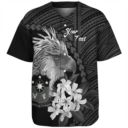 Philippines Filipinos Custom Personalised Baseball Shirt Sampaguita Jasmine Philippines Eagle Tattoo Tribal