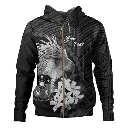 Philippines Filipinos Custom Personalised Hoodie Sampaguita Jasmine Philippines Eagle Tattoo Tribal