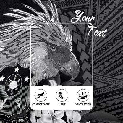 Philippines Filipinos Custom Personalised Rugby Jersey Sampaguita Jasmine Philippines Eagle Tattoo Tribal