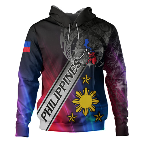 Philippines Filipinos Hoodie Seal Map Curve Style