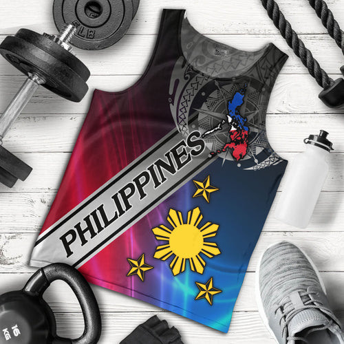 Philippines Filipinos Tank Top Seal Map Curve Style