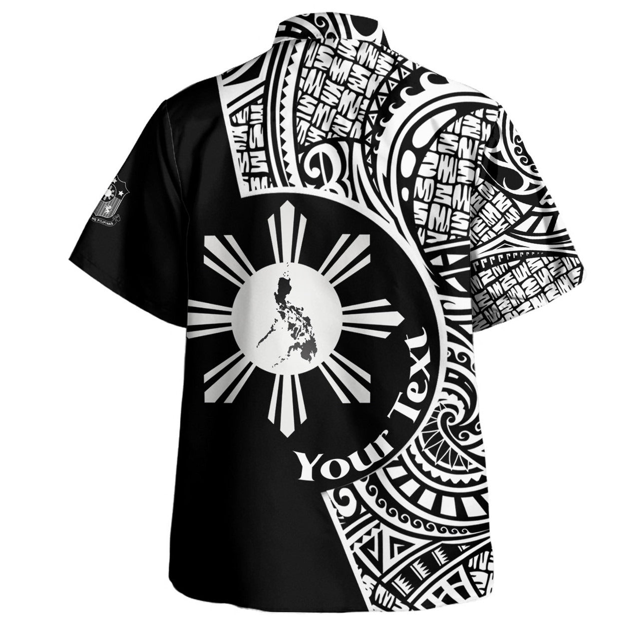 Philippines Filipinos Custom Personalised Hawaiian Shirt Sun And Map Lauhala Patterns Style