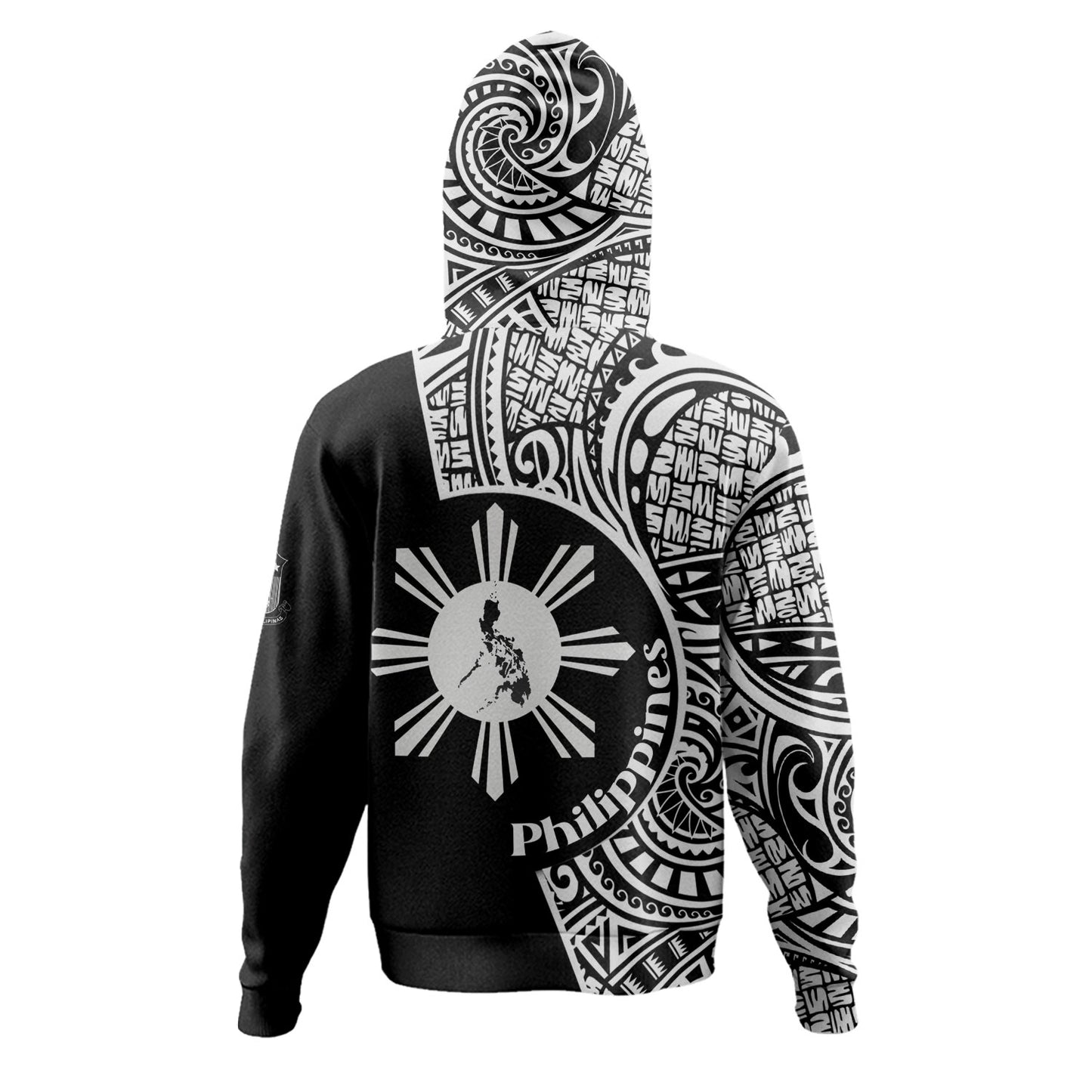 Philippines Filipinos Custom Personalised Hoodie Sun And Map Lauhala Patterns Style