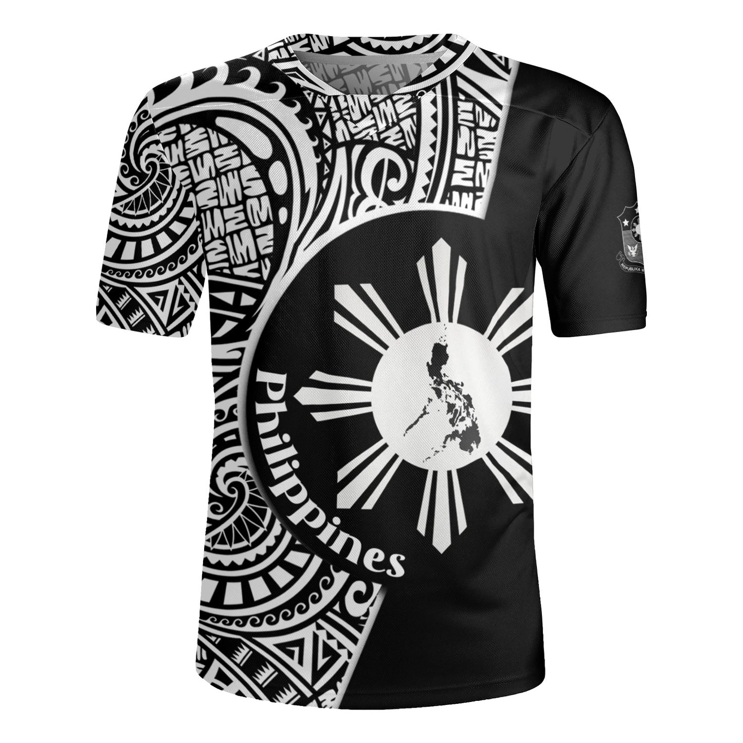 Philippines Filipinos Custom Personalised Rugby Jersey Sun And Map Lauhala Patterns Style
