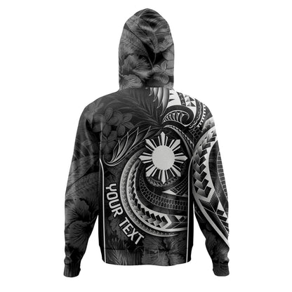 Philippines Filipinos Custom Personalised Hoodie Sun Tribal Patterns Tropical Flowers Curve Style