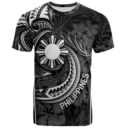 Philippines Filipinos Custom Personalised T-Shirt Sun Tribal Patterns Tropical Flowers Curve Style