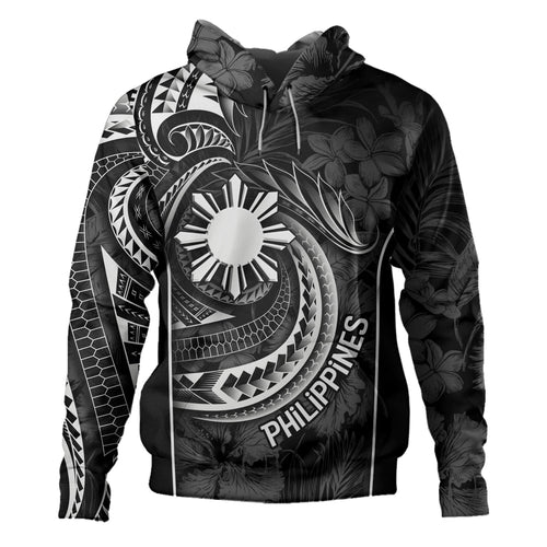 Philippines Filipinos Custom Personalised Hoodie Sun Tribal Patterns Tropical Flowers Curve Style
