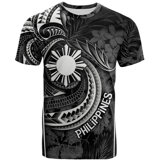 Philippines Filipinos Custom Personalised T-Shirt Sun Tribal Patterns Tropical Flowers Curve Style