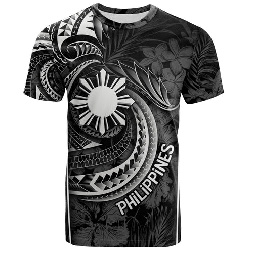 Philippines Filipinos Custom Personalised T-Shirt Sun Tribal Patterns Tropical Flowers Curve Style