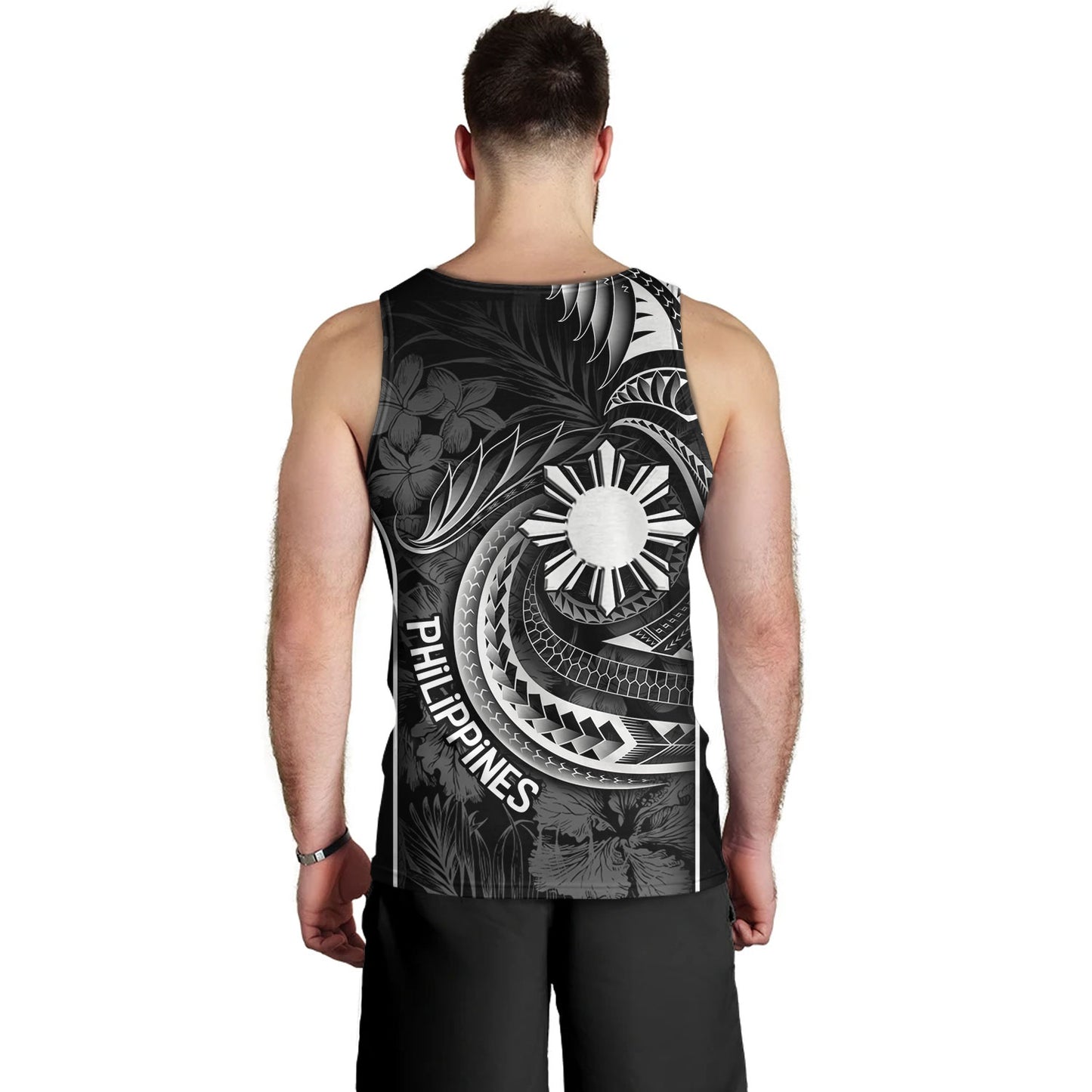 Philippines Filipinos Custom Personalised Tank Top Sun Tribal Patterns Tropical Flowers Curve Style