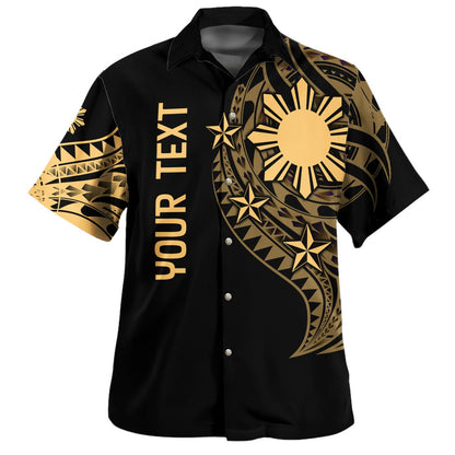 Philippines Filipinos Custom Personalised Hawaiian Shirt Tatau Gold Pattern