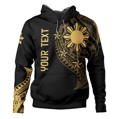 Philippines Filipinos Custom Personalised Hoodie Tatau Gold Pattern