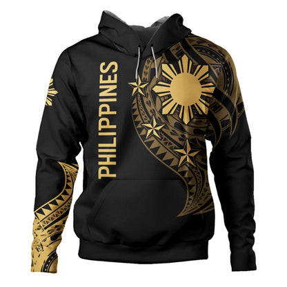 Philippines Filipinos Custom Personalised Hoodie Tatau Gold Pattern