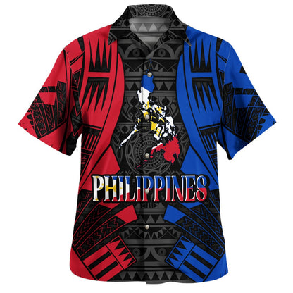 Philippines Filipinos Custom Personalised Hawaiian Shirt Tattoo Style