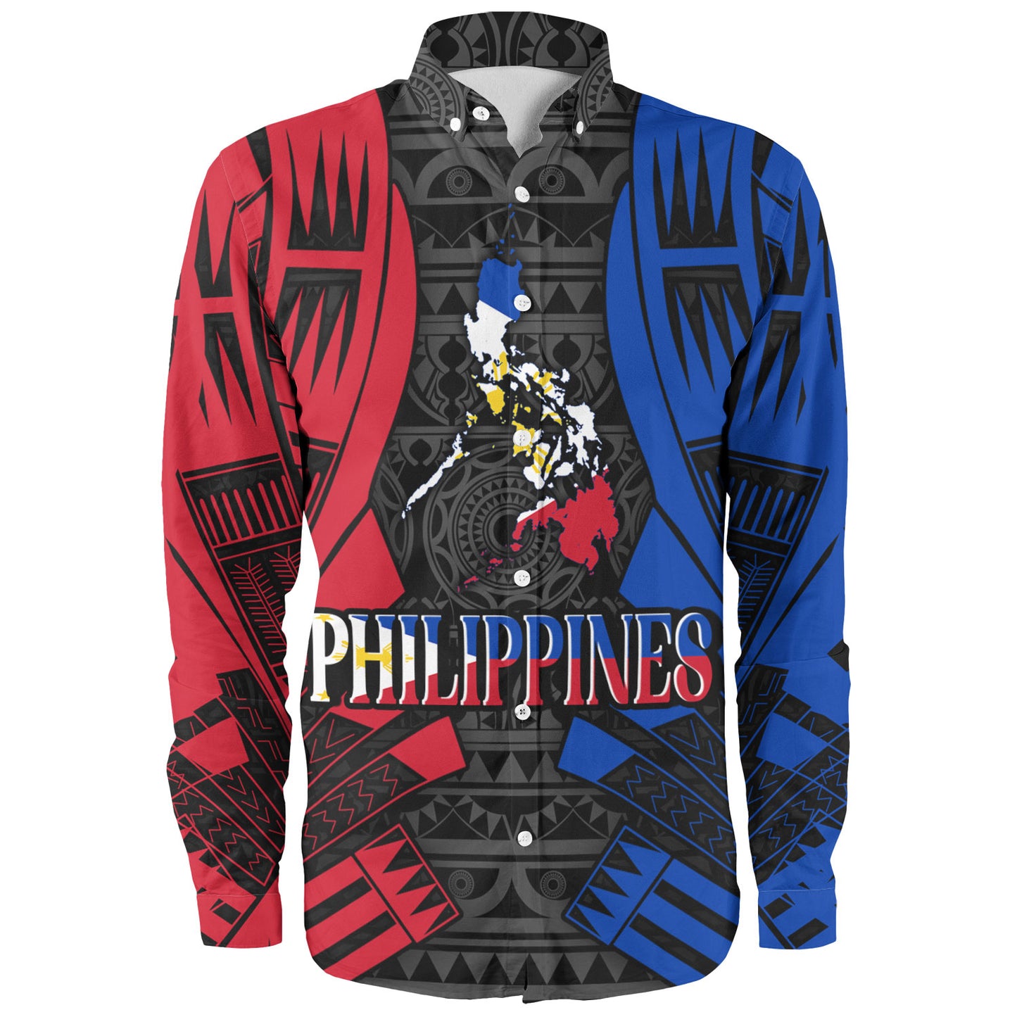Philippines Filipinos Custom Personalised Long Sleeve Shirt Tattoo Style