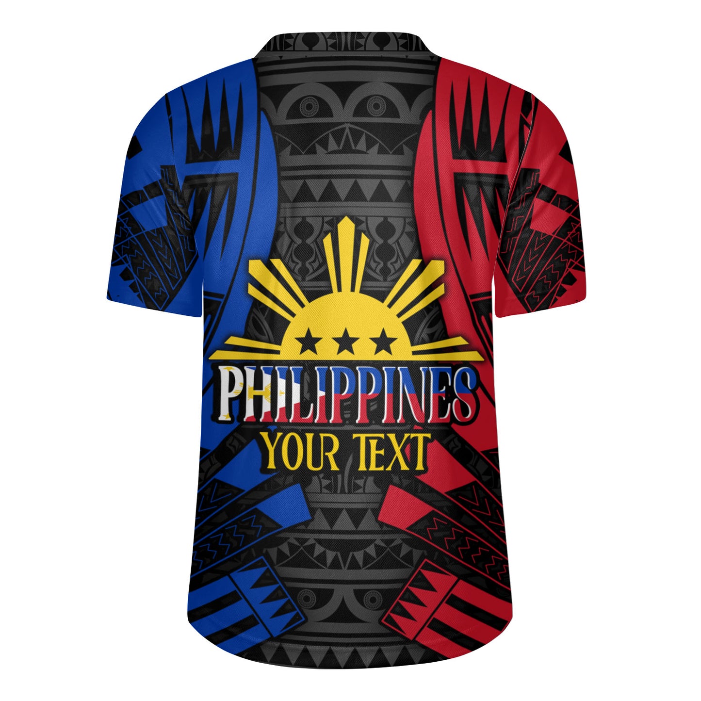Philippines Filipinos Custom Personalised Rugby Jersey Tattoo Style