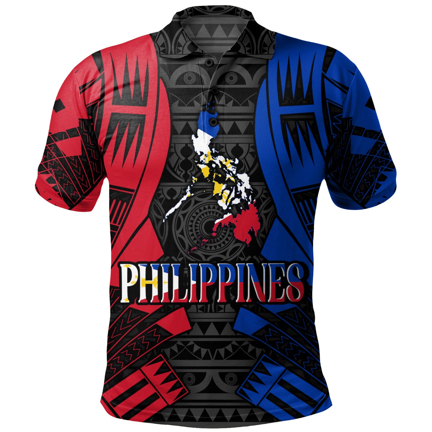 Philippines Filipinos Custom Personalised Polo Shirt Tattoo Style