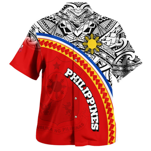 Philippines Filipinos Custom Personalised Hawaiian Shirt Tribal Patterns Curve Style
