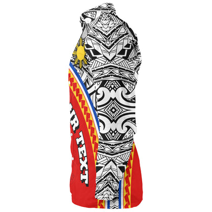 Philippines Filipinos Custom Personalised Long Sleeve Shirt Tribal Patterns Curve Style