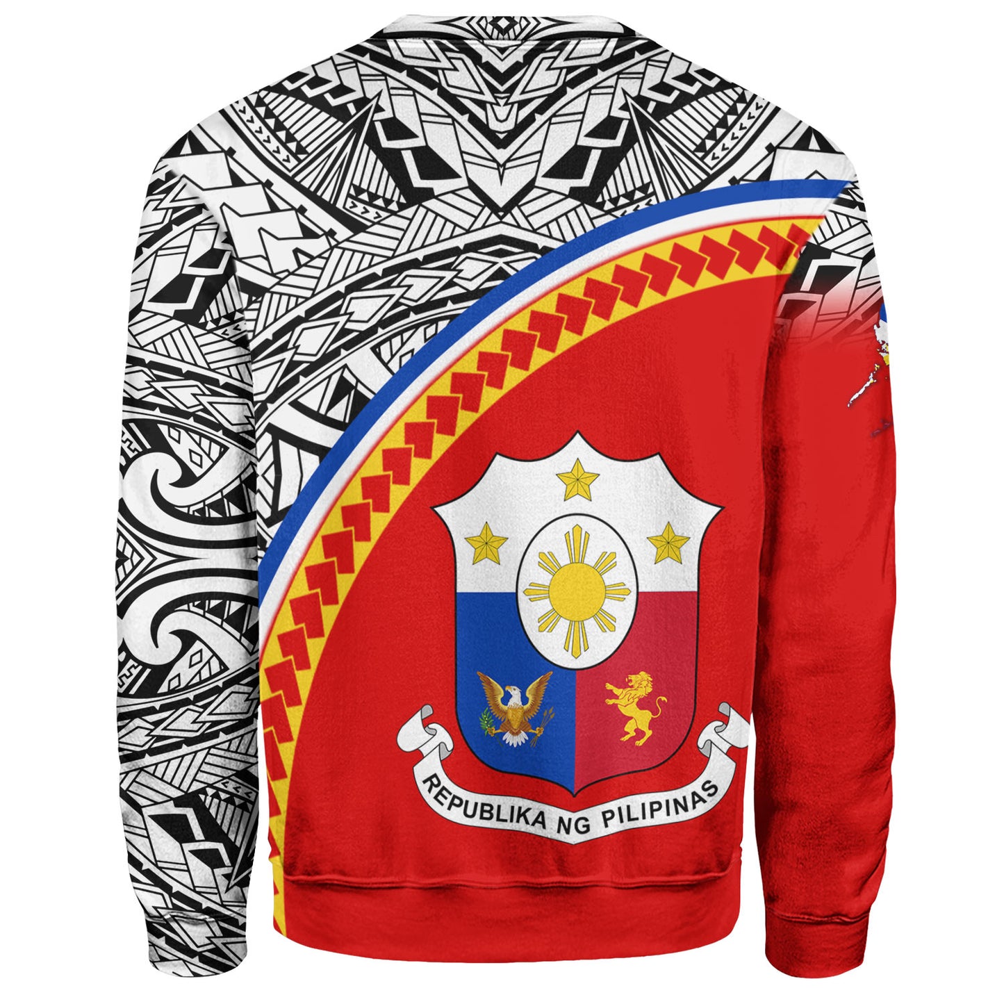 Philippines Filipinos Custom Personalised Sweatshirt Tribal Patterns Curve Style