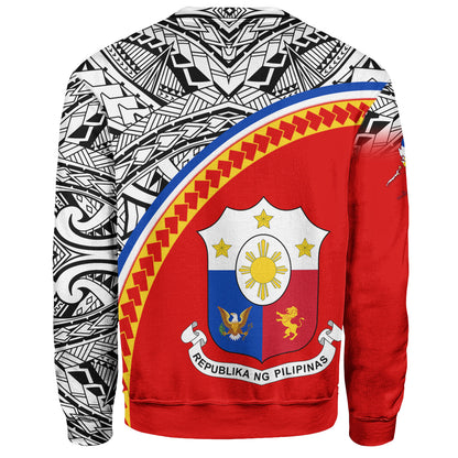 Philippines Filipinos Custom Personalised Sweatshirt Tribal Patterns Curve Style